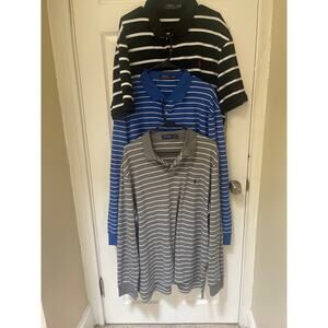 Lot of 3 Polo Ralph Lauren Cotton Shirts (2 Long/1 Short Sleeve) Sz XXLG Men's